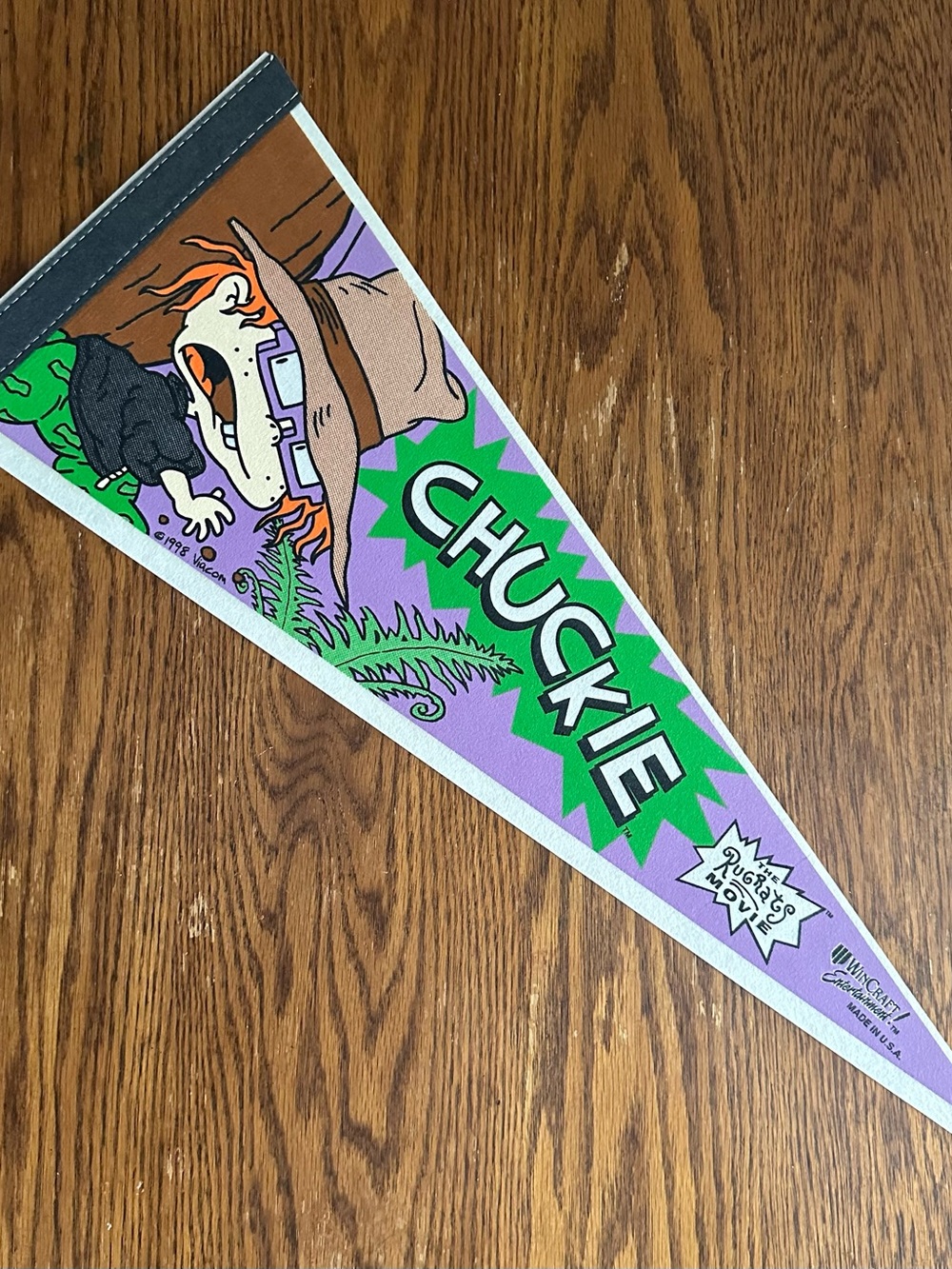 Vtg 1998 Rugrats Movie Chuckie Pennant – New Old Stock (NOS) Pristine Condition